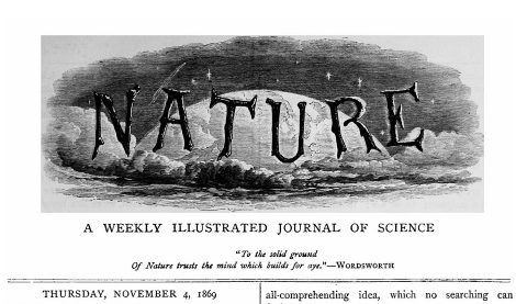 Nature cover, November 4, 1869 (Public Domain)