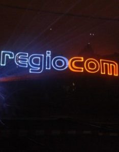  regiocom GmbH, Lasershow bei der Einweihungsfeier 